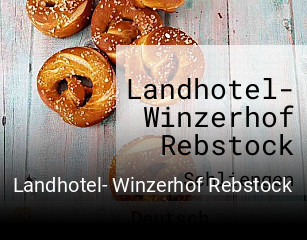 Landhotel- Winzerhof Rebstock tisch reservieren