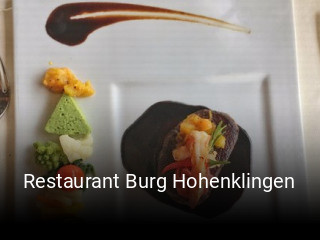 Restaurant Burg Hohenklingen tisch buchen