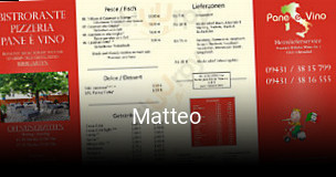 Matteo online reservieren
