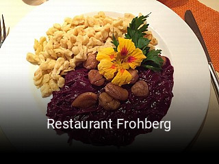 Restaurant Frohberg tisch reservieren