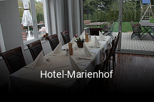 Jetzt bei Hotel-Marienhof einen Tisch reservieren