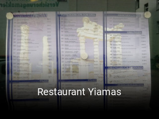 Restaurant Yiamas tisch buchen