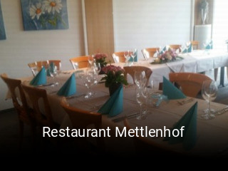 Restaurant Mettlenhof reservieren