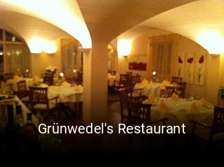 Jetzt bei Grünwedel's Restaurant einen Tisch reservieren