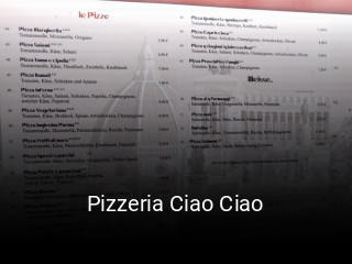 Jetzt bei Pizzeria Ciao Ciao einen Tisch reservieren