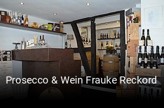 Prosecco & Wein Frauke Reckord tisch buchen