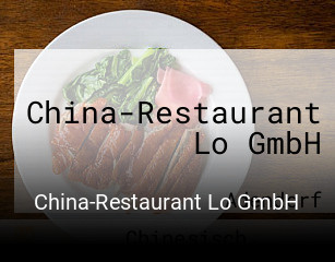 China-Restaurant Lo GmbH tisch buchen