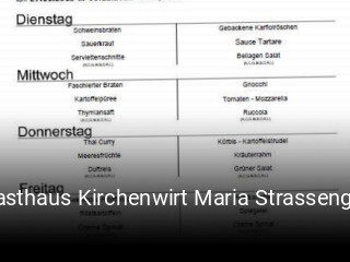 Gasthaus Kirchenwirt Maria Strassengel tisch reservieren