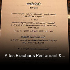 Altes Brauhaus Restaurant & Bierstube tisch reservieren