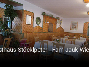 Gasthaus Stöcklpeter - Fam Jauk-Wieser tisch buchen