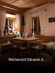 Restaurant Stoaner Alm tisch buchen