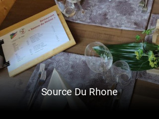 Jetzt bei Source Du Rhone einen Tisch reservieren