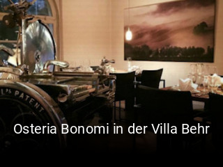 Osteria Bonomi in der Villa Behr tisch reservieren