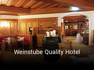Weinstube Quality Hotel tisch reservieren