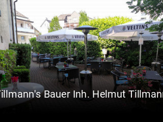 Tillmann's Bauer Inh. Helmut Tillmann tisch reservieren
