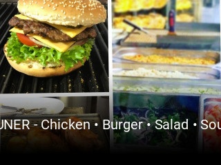 Jetzt bei HUNER - Chicken • Burger • Salad • Soups einen Tisch reservieren