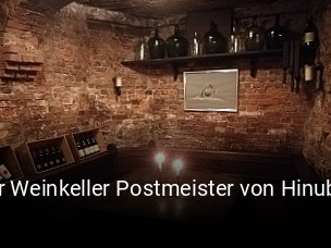 Der Weinkeller Postmeister von Hinuber tisch buchen
