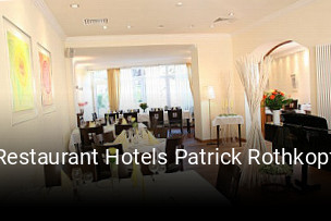 Restaurant Hotels Patrick Rothkopf online reservieren