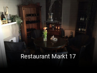 Jetzt bei Restaurant Markt 17 einen Tisch reservieren