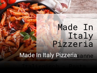 Jetzt bei Made In Italy Pizzeria einen Tisch reservieren