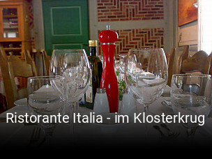 Jetzt bei Ristorante Italia - im Klosterkrug einen Tisch reservieren