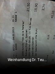 Weinhandlung Dr. Teufel GmbH tisch reservieren
