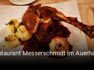 Jetzt bei Restaurant Messerschmidt im Auerhahn einen Tisch reservieren