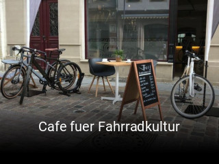 Cafe fuer Fahrradkultur tisch reservieren