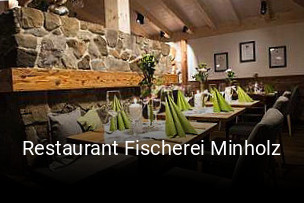 Restaurant Fischerei Minholz tisch buchen