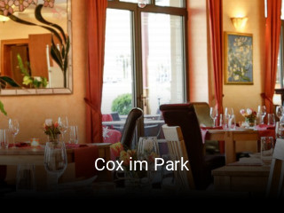 Jetzt bei Cox im Park einen Tisch reservieren