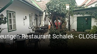 Heurigen-Restaurant Schalek - CLOSED online reservieren
