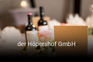 der Höpershof GmbH tisch reservieren
