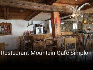 Restaurant Mountain Cafe Simplon tisch buchen