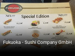Jetzt bei Fukuoka - Sushi Company GmbH einen Tisch reservieren