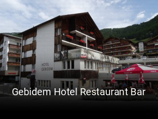 Jetzt bei Gebidem Hotel Restaurant Bar einen Tisch reservieren