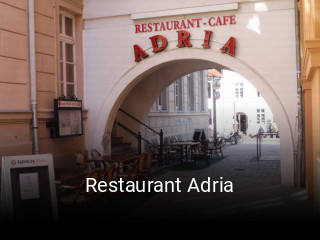 Restaurant Adria tisch buchen