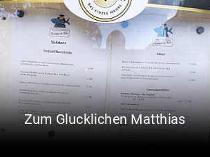 Zum Glucklichen Matthias online reservieren