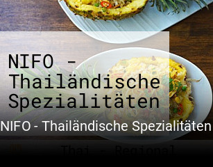 Jetzt bei NIFO - Thailändische Spezialitäten einen Tisch reservieren