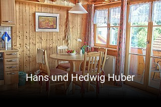 Hans und Hedwig Huber tisch buchen