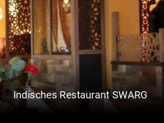 Indisches Restaurant SWARG  tisch reservieren