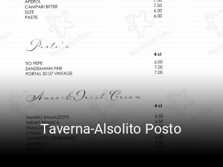 Jetzt bei Taverna-Alsolito Posto einen Tisch reservieren