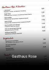 Gasthaus Rose tisch reservieren