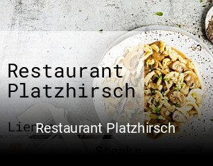 Restaurant Platzhirsch online reservieren