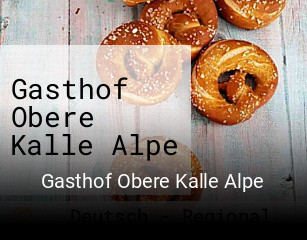Jetzt bei Gasthof Obere Kalle Alpe einen Tisch reservieren