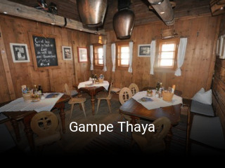 Jetzt bei Gampe Thaya einen Tisch reservieren