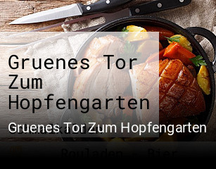 Gruenes Tor Zum Hopfengarten tisch reservieren