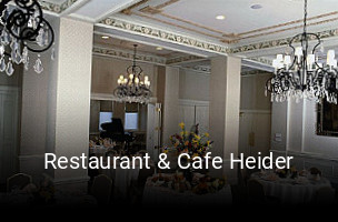 Jetzt bei Restaurant & Cafe Heider einen Tisch reservieren