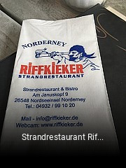 Strandrestaurant Riffkieker tisch reservieren