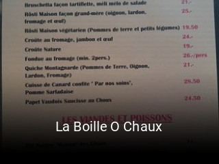 Jetzt bei La Boille O Chaux einen Tisch reservieren