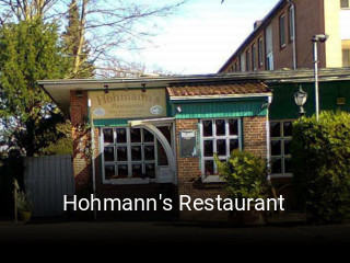 Hohmann's Restaurant tisch reservieren